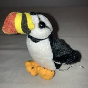 Plush Solarfilma Iceland Puffin Bird Mini Stuffed Animal Rare Icelandic 3” Tall